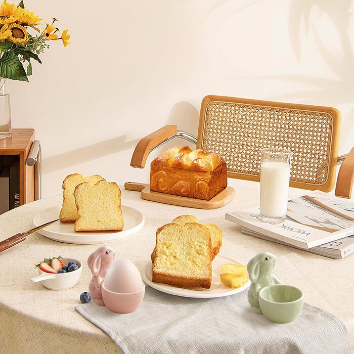 Керамічна підставка для яєць у формі милого кролика EEPLUYTY