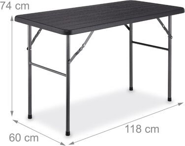 Складной стол 118 х 60 х 74 см Relaxdays