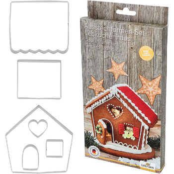Набір з 6 форм для печива Пряниковий будиночок, нержавіюча сталь Birkmann