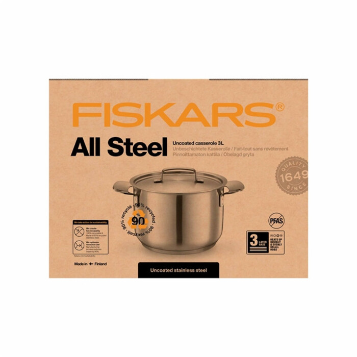 Каструля Fiskars All Steel 3 л матова (1064751)