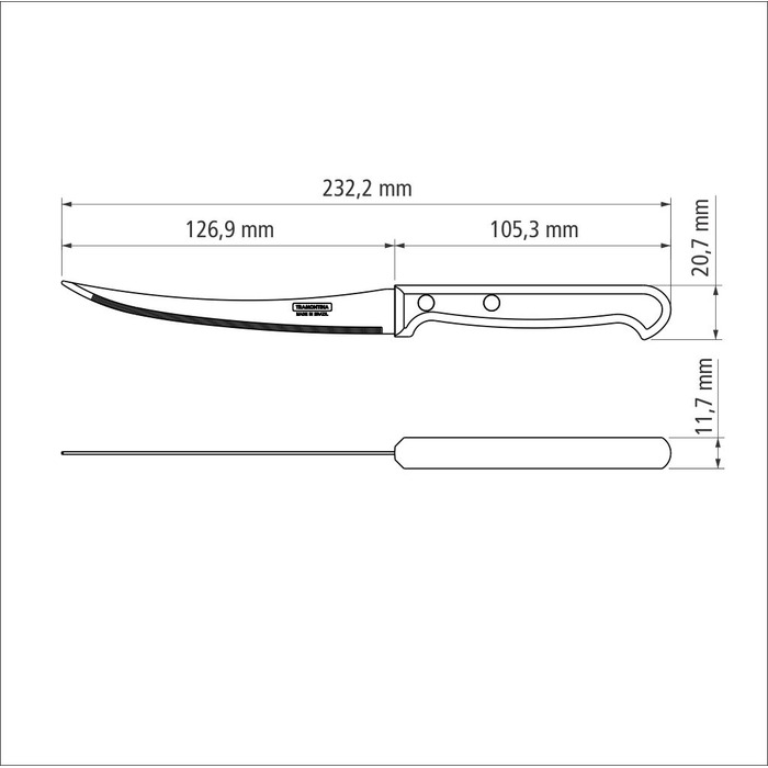 Нож для томатов TRAMONTINA ULTRACORTE, 127 мм (6488975)