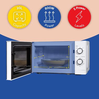 Микроволновая печь 20 л, 800 Вт белый RHM2027 Russell Hobbs