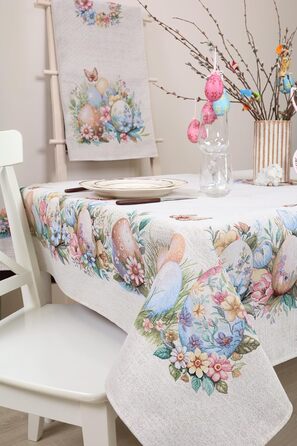 Скатертина 140 х 240 см "Пасхальні яйця" textile idea