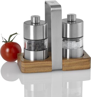 Набір млинів для перцю та солі 6,2 см на підставці, 3 предмети Menage Minimill AdHoc
