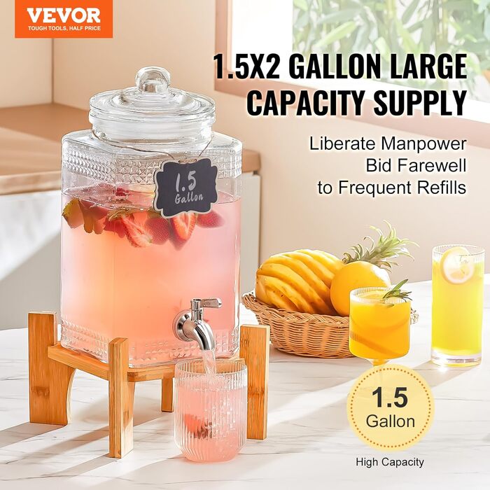 Диспенсер для напоїв з краном 5,5 л VEVOR