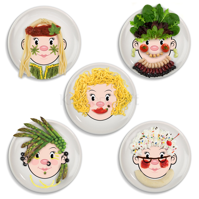 Тарелка детская Kitchen Craft GIRL FOOD FACE