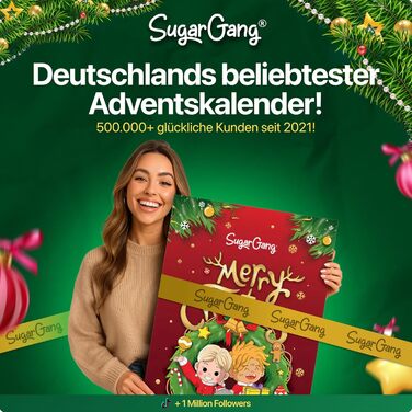 Різдвяний адвент календар 2025 XXL із солодощами SugarGang