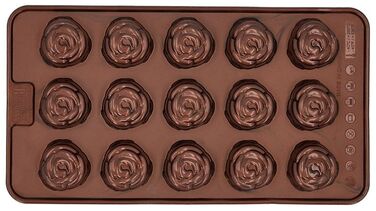 Форма для приготування шоколадних цукерок у вигляді троянд, 2 шт, 11,5 х 21 см, RBV Birkmann