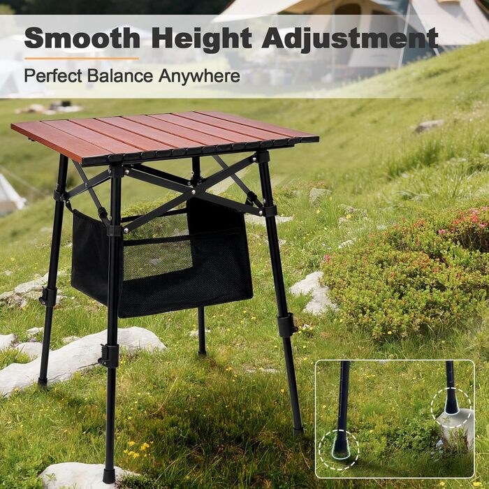 Складной алюминиевый стол с регулируемой высотой Odoland