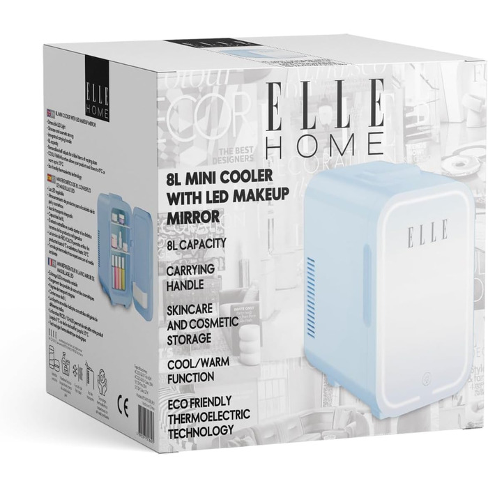 Міні-холодильник із LED-дзеркалом 8 л ELLE