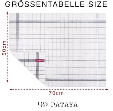 Набір з 10 кухонних рушників 50 x 70 см, синій Pataya