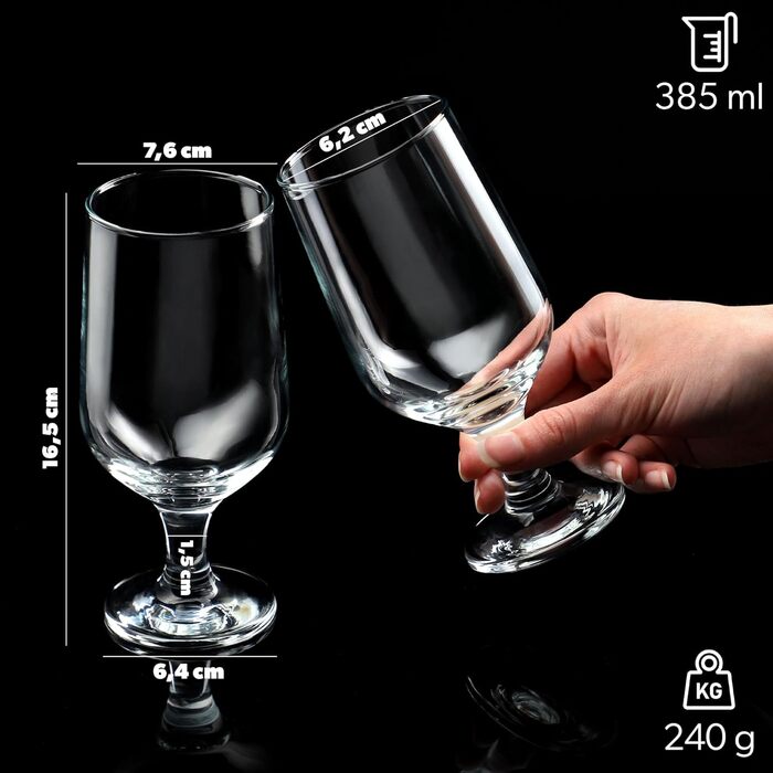 Набор из 6 стаканов для пива 385 мл KADAX