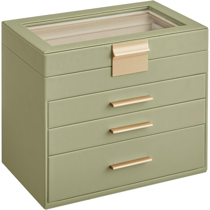 Органайзер для ювелирных изделий 4-уровневый зеленый SONGMICS