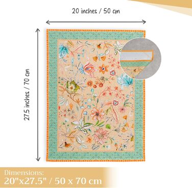 Набір з 3 багатоцільових кухонних рушників Maison d&39 Hermine Rural Christmas, 100 бавовна Барні рушники День подяки/Різдво (50 см x 70 см) (11 - Розкішний лофт - Персиковий)