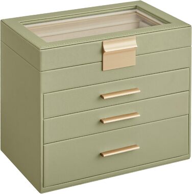 Органайзер для ювелирных изделий 4-уровневый зеленый SONGMICS