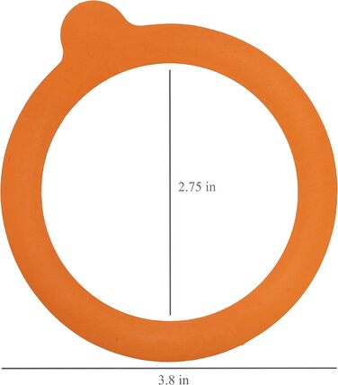 Резиновые уплотнители для банок 0,35-2 л, набор 6 предметов, оранжевые Kilner