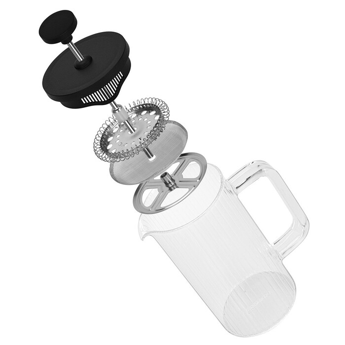 Заварочный чайник с поршнем Fissman 350 мл стеклянная колба (9155)