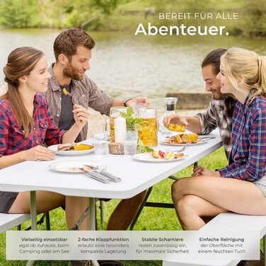 Кемпинговый стол с ремнем для переноски tectake