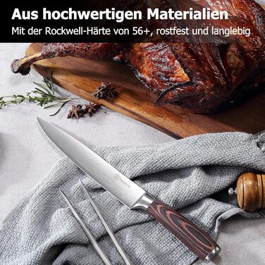 Кухонный нож 20 см с деревянной ручкой PAUDIN