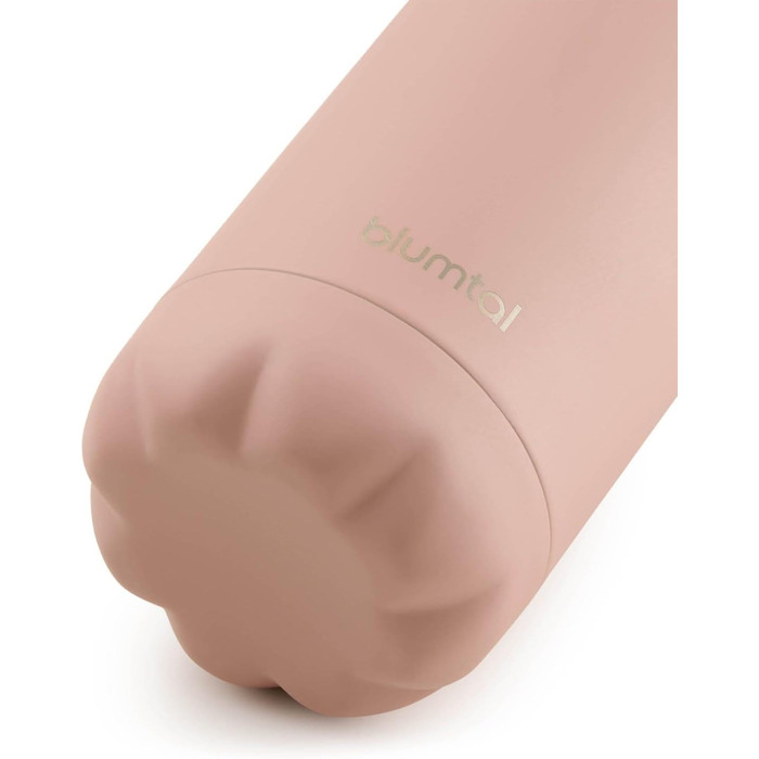 Пляшка для води Blumtal з нержавіючої сталі - Герметична ізольована пляшка - Пляшка для води без бісфенолу А для гарячого та холодного використання - Двостінна ізольована пляшка - Ізоляційна пляшка, стійка до іржі, дерево/срібло (14 - ніжно-рожевий - роже