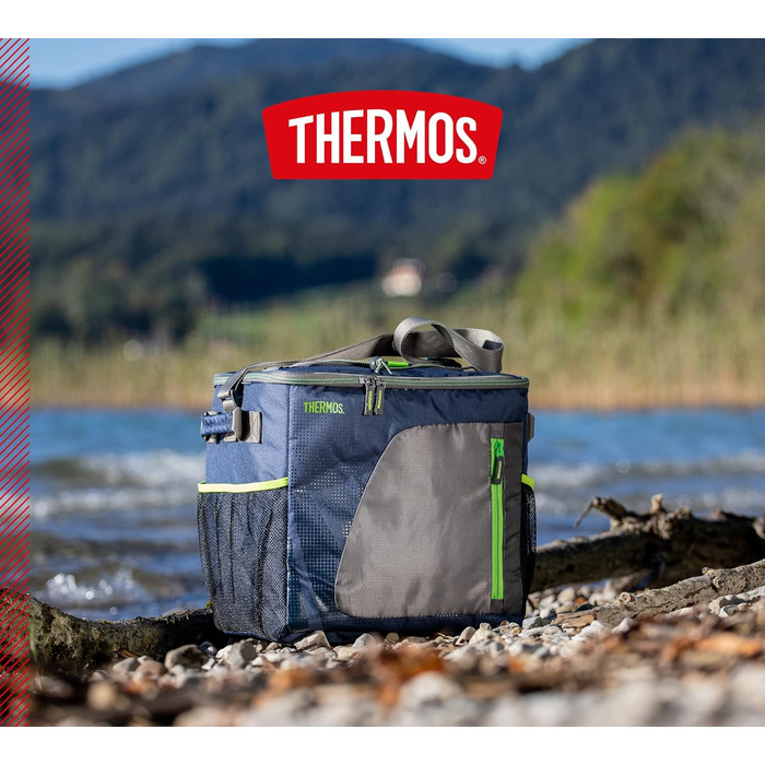 Термос Radiance 30 л, синій, сумка-холодильник з поліестеру, термосумка, сумка для кемпінгу та обіду, складна, сумка для покупок в машині, яку можна прати, з сітками для перенесення, без BPA 30 л