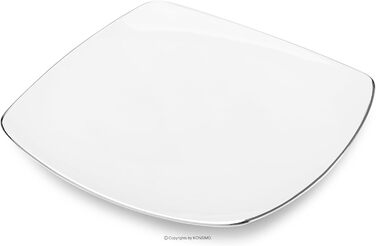 Набор посуды konsimo Combi на 12 персон Набор тарелок CARLINA Modern 36 предметов Столовый сервиз - Сервиз и наборы посуды - Комбинированный сервиз на 12 персон - Сервиз для семьи - Посуда Столовая посуда (Комбинированный сервиз 12 шт., Platinum Edges)