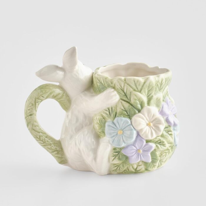 Порцелянова кружка home&you Bunbun, 360 мл, 12,8x14,5x10 см, кавова кружка, пасхальна кружка для кави або чаю, кавник, весняна прикраса для столу та вітальні, пасхальна прикраса