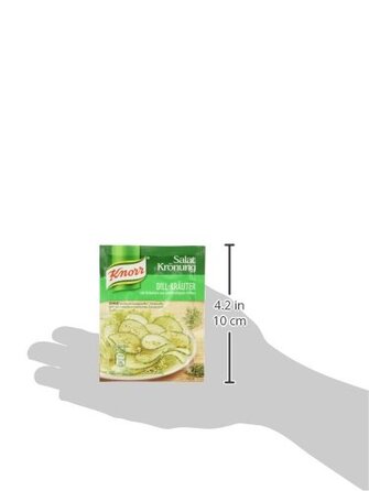 Заправка для салату Knorr з кроповими травами для смачної заправки для салату з натуральними інгредієнтами* 5 x 3 порції 15 кропових трав 9 г (75 упаковок)