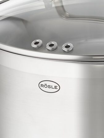 Набор из 4 кастрюль из нержавеющей стали со стеклянными крышками Charm Rosle