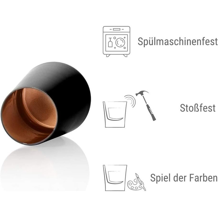 Набор стаканов 380 мл, 6 предметов, черный/бронза Power Stölzle Lausitz