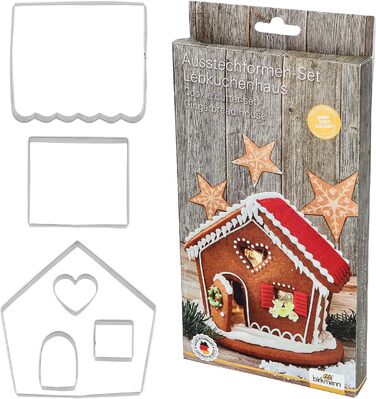 Набір з 6 форм для печива Пряниковий будиночок, нержавіюча сталь Birkmann
