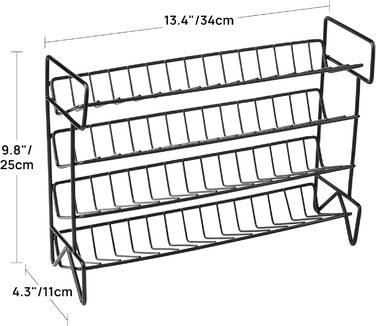 Набір із 28 баночок для спецій 120 мл зі стійкою 34 х 11 х 25 см на 4 полиці Vialex