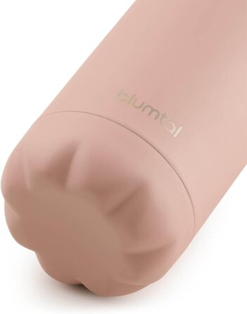 Пляшка для води Blumtal з нержавіючої сталі - Герметична ізольована пляшка - Пляшка для води без бісфенолу А для гарячого та холодного використання - Двостінна ізольована пляшка - Ізоляційна пляшка, стійка до іржі, дерево/срібло (14 - ніжно-рожевий - роже