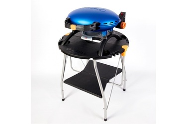 КОМПЛЕКТ Портативний переносний газовий гриль O-GRILL 500, синій  + шланг в подарунок! Код: 011673