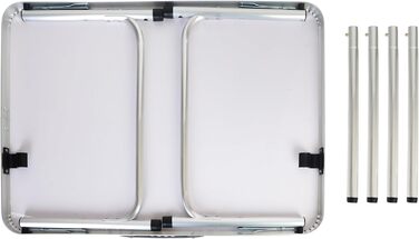 Стол для кемпинга 75 х 55 х 70 см белый Relaxdays