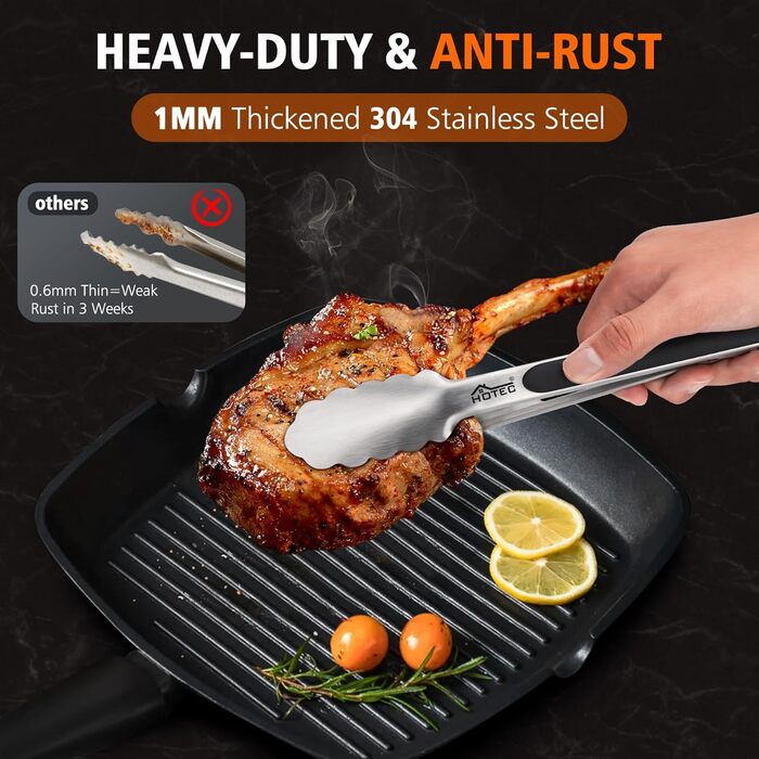 Щипці для гриля з нержавіючої сталі Hotec