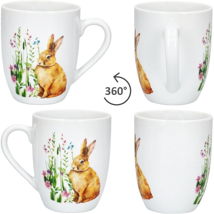 Набір із 6 кавових чашок 280 мл до Великдня MamboCat