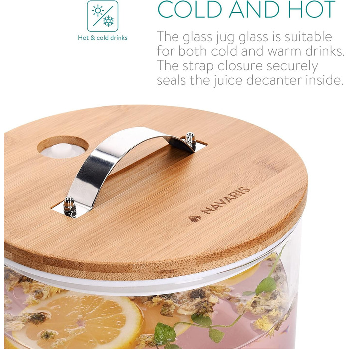 Диспенсер для напоїв з краном та підставкою 7 л Navaris