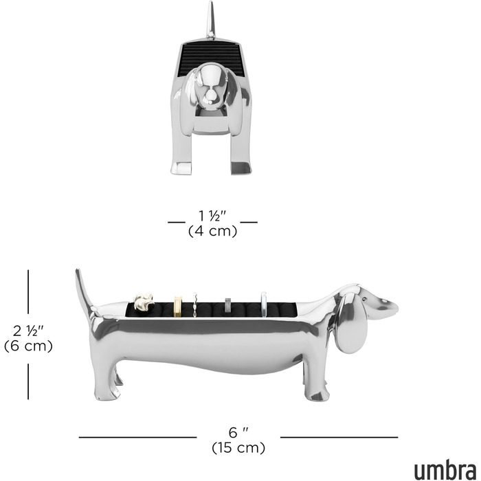 Тримач для прикрас 15 х 4 х 6 см металік Dachsie Umbra