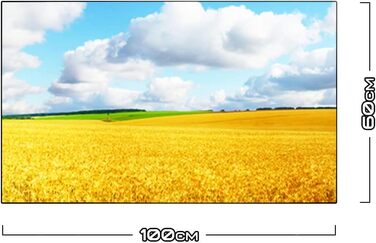 Дизайнерський кухонний фартух з алюмінієвого композиту, кухонний фартух, товщина 3 мм, 60x100 см, (пшеничне поле)