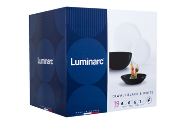 Сервіз LUMINARC DIWALI BLACK & WHITE, 19 предметів (6471668)