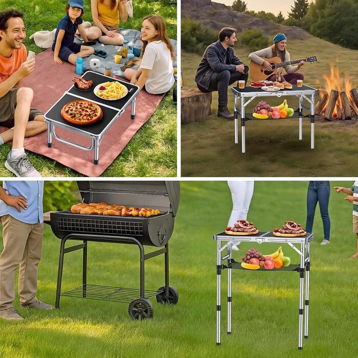 Сложный серый кемпинговый столик Anbte