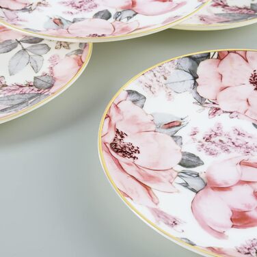 Тарілка для салату з кістяного фарфору 20 см 4 шт fanquare