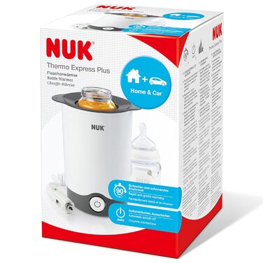 Підігрівач дитячих пляшечок NUK Thermo 3в1 Мяке розморожування, нагрівання та підтримання тепла рідких і пюреподібних продуктів Кошик для легкого вилучення Вилка EU (Thermo Express Plus)