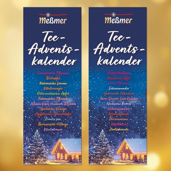 Рождественский адвент-календарь, 48 чайных пакетиков в 24 разновидностях Meßmer