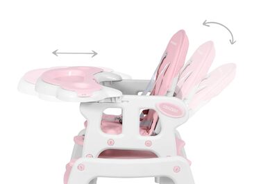 Детский стульчик для кормления 5-в-1 розовый Ricokids