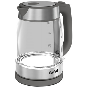 Tefal Електрочайник Glass Kettle, 1,7л, скло, сірий