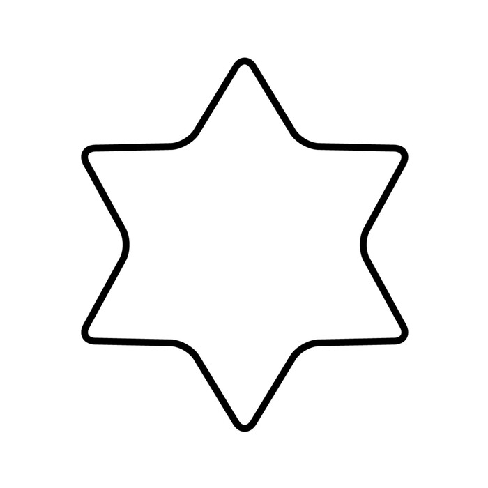 Формочка для печива металева шестикутна зірка 8 см Kaiser