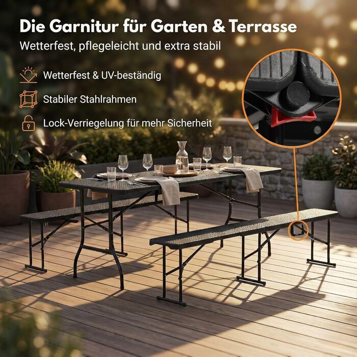 Стіл для кемпінгу чорний ALBATROS