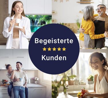 Кухонний фартух timalo зі скляним виглядом Північне море, очерет, захід сонця, океан, солома 2 мм акрилове скло Бризокості для плити, кухонний скляний фартух, акрилові скляні стінові панелі, захисна панель для фартуха (80 x 50 см, 312- Водоспади)